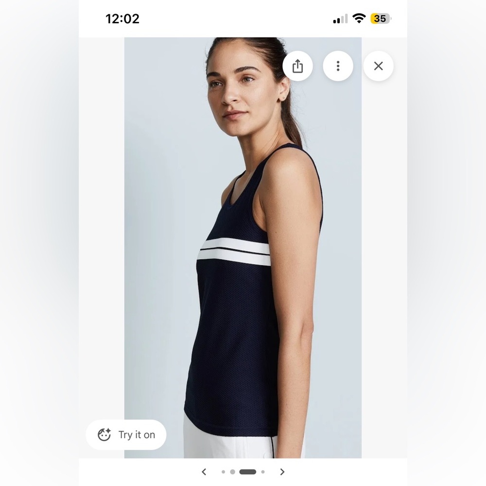 Tory Sport reflective mesh top